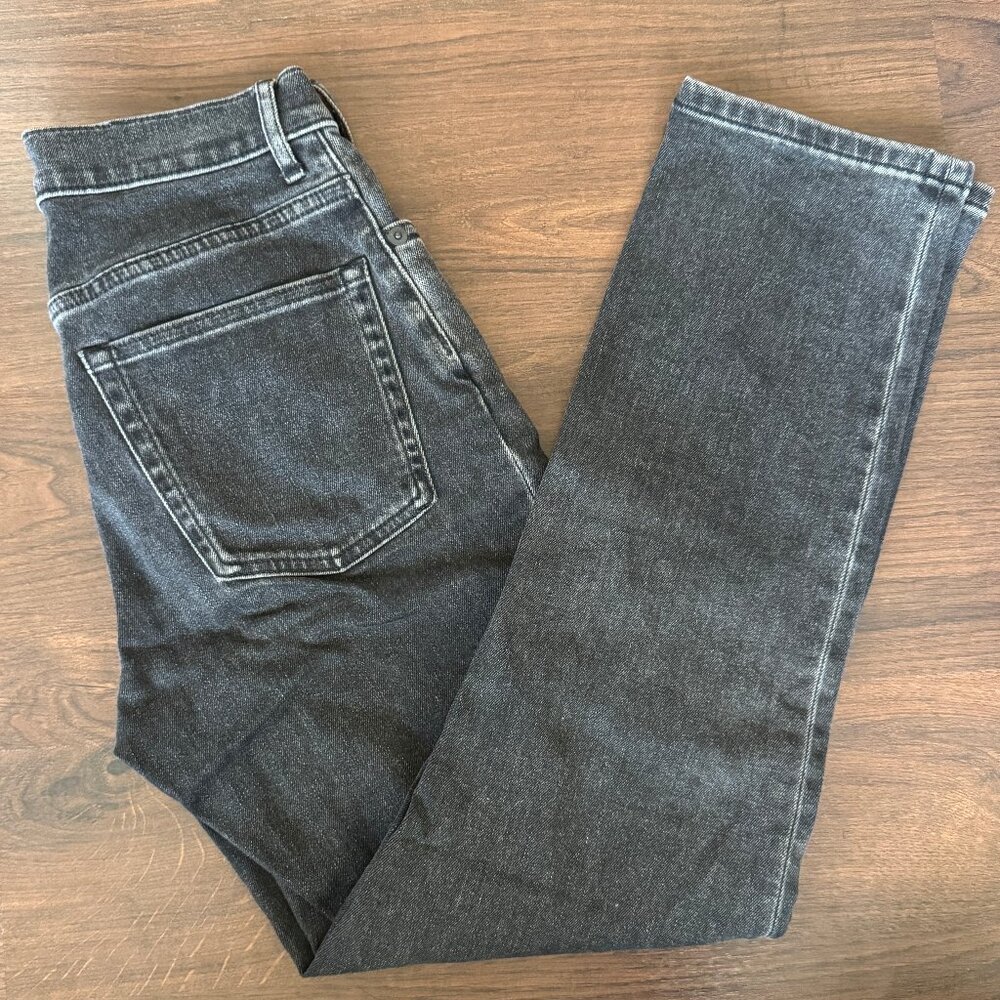 Everlane Japanese Denim Cheeky Jean in Washed Black Size 26